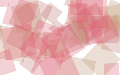 Multicolored translucent squares on white background. 3D illustration