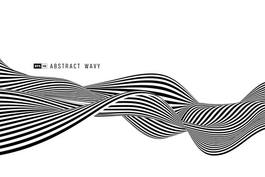 Abstract black and white minimal stripe line decoration background. illustration vector eps10