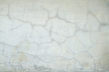 Plaster walls with cracks and cracks