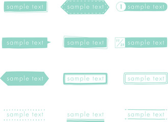 Obraz premium おしゃれな手書きの見出しやタイトルの装飾/素材/吹き出し