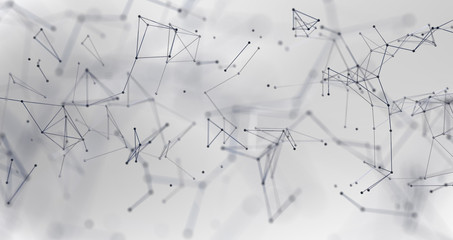 3d Digital Network and data concept.