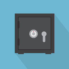 steel safe icon- vector illustration