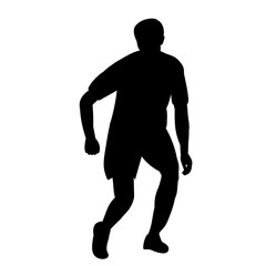 vector, isolated, black silhouette man