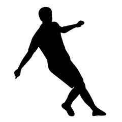  isolated, black silhouette of a running man