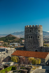 tower of reconstructed turkish fortress in georgia