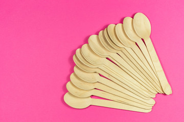 Environmental disposable tableware wooden appliances for food and drink coffee and tea.