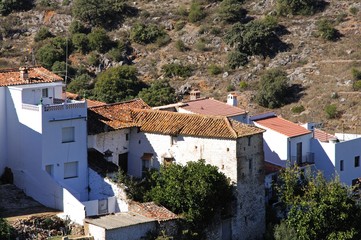 Townhouses on the edge of town, Parauta, Andalusia, Spain.