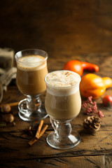 Homemade pumpkin latte