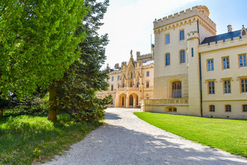Fototapeta na wymiar Castle in South Moravia in the Czech Republic May 25, 2020