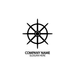 Ship and boat helm steering wheel  boat and maritime rudder icon  ship steering wheels - vector.
