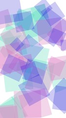 Multicolored translucent hexagons on white background. Vertical image orientation. 3D illustration