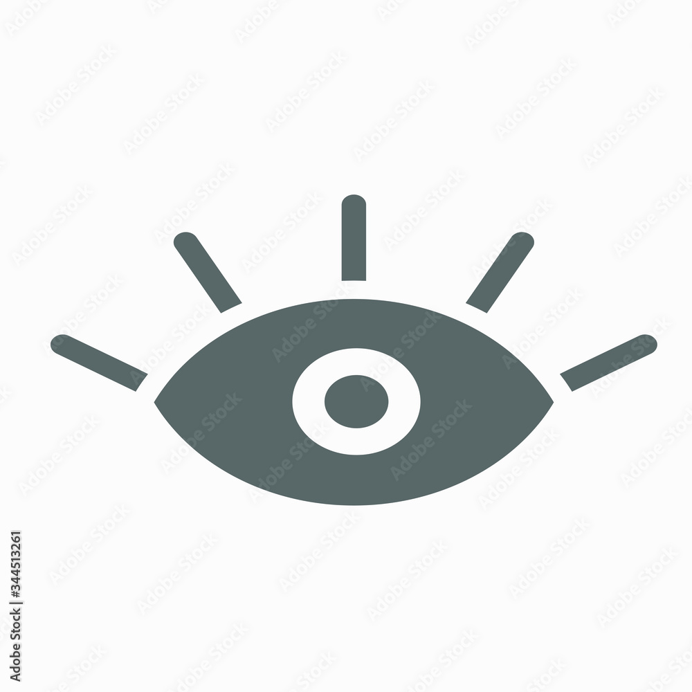 Aufkleber eye icon isolated minimal single flat linear icon for application and info-graphic. commercial line 