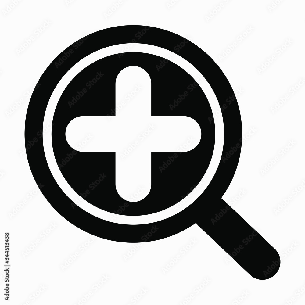 Aufkleber zoom in icon isolated minimal single flat linear icon for application and info-graphic. commercial l