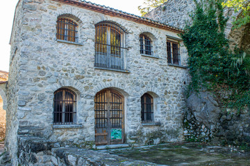 Abandoned house in the town of Almudaina in Alicante mountains..