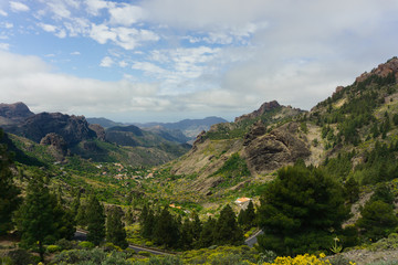Gran Canaria Landschaftsblick auf dem Weg zum Roque Nublo