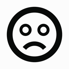 Fototapeta premium New sad smiley icon. New bad feedback sign. Vector icon.