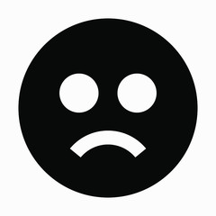Very sad emoticon icon. Vectori icon.