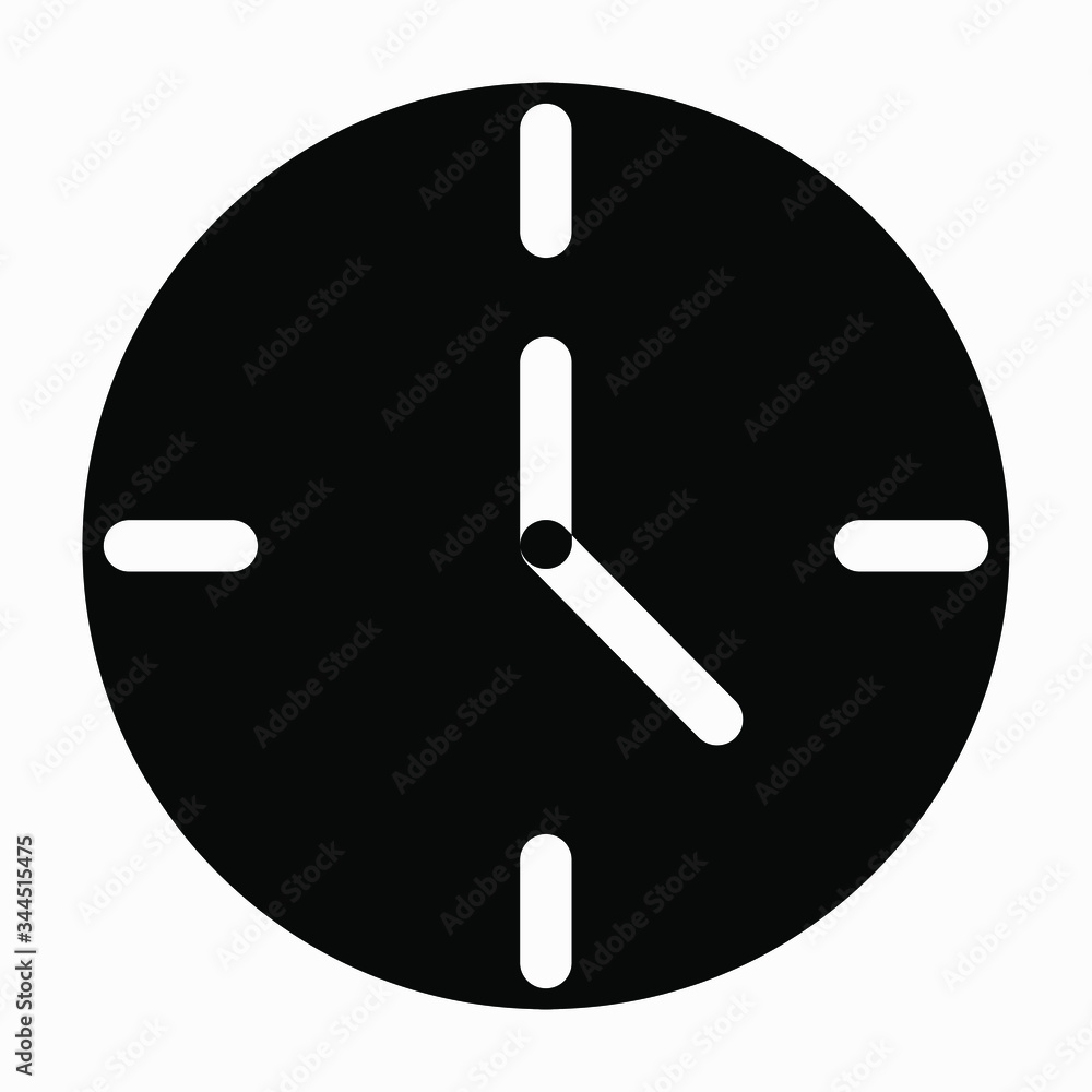 Poster clock icon, time icon vector isolated minimal single flat linear icon for application and info-graph