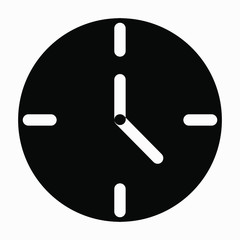 Clock icon, time icon vector isolated minimal single flat linear icon for application and info-graphic. Commercial line vector icon for websites and mobile minimalistic flat design.