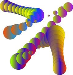 abstract background with colorful balloons