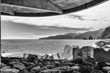 black and white cliffs Madeira