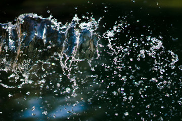 water splash on black and gree background