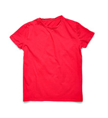Modern t-shirt on white background
