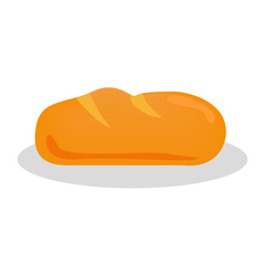 Long loaf icon. Bread vector illustration design