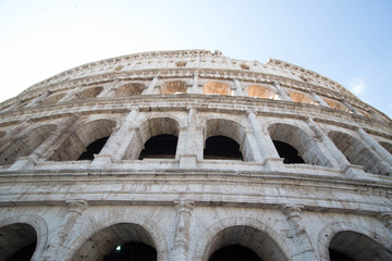 Roman Coliseum perspective from the ground