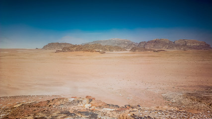 Rocks, architecture and sand in Petra Jordan
