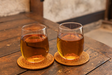 むぎ茶　Japanese summer cold drink (barley tea)