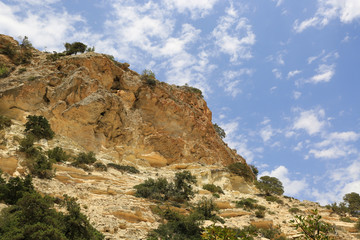 Fototapeta na wymiar Mountain slope in Avakas Gorge in Cyprus