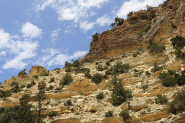 Mountain slope in Avakas Gorge in Cyprus