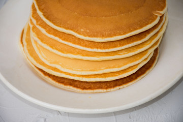 stack of pancakes on plate
