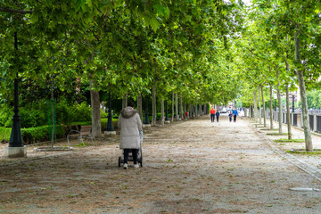 Granada, Spain, April 2020, empty streets of Granada during the covid-19 pandemic.