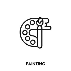 painting icon vector. painting sign symbol