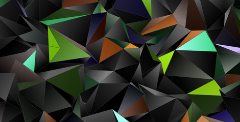 Fototapeta premium 3d Triangles, abstract background. Design wallpaper