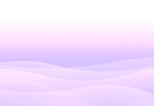 light purple and violet waves for clouds, fog or mist - abstract romantic background with stylized digital gradient and simple organic shapes	