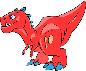 Funny doodle cute dinosaur. Baby stylish art, nursery wallpaper. Vector illustration.