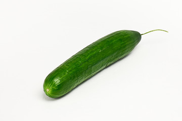Cucumber on white background. Close up.