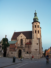 Fototapeta na wymiar St. Andrew's Church - historical Romanesque medieval church at evening, Cracow, Poland