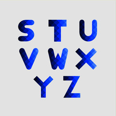 Fototapeta premium blue letters from S-Z icon logo