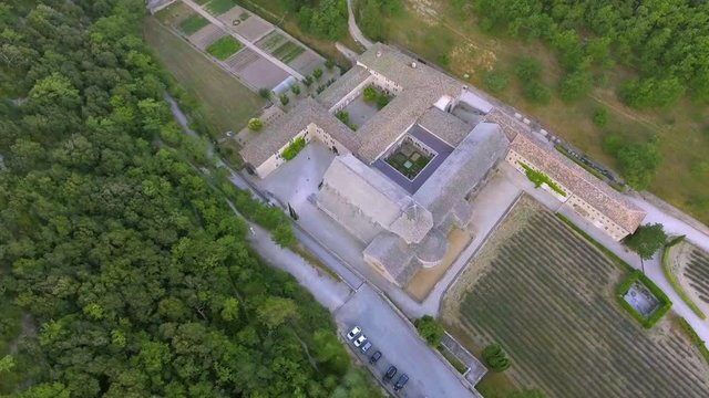Historic Town of Gordes in the Luberon Valley France Drone Aerial Footage