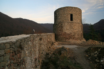 Ruins of medieval castle in Rytro, Poland