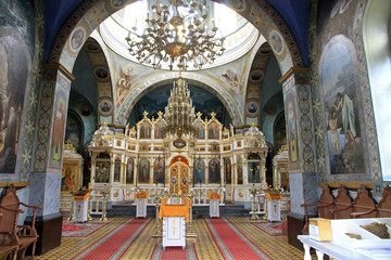 Fototapeta na wymiar Interior of Monastery of St. Onuphrius in Jableczna, Poland