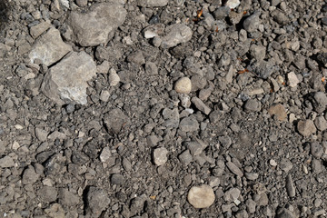 Fototapeta na wymiar Boden mit Kalksteinen, sehr trockene Erde