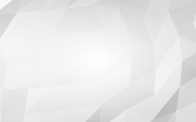 White abstract background. Lowpoly backdrop. Crumpled paper. 3D illustration