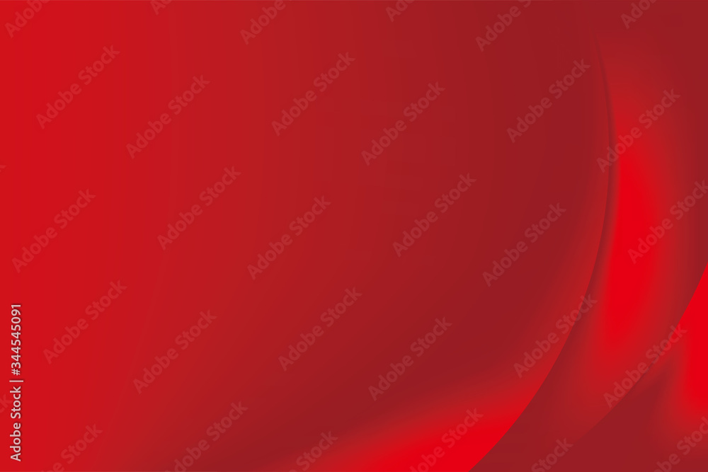 Poster abstract smooth red wave gradient background design, red background with copy space for text templat