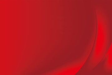 Abstract Smooth Red Wave Gradient Background Design, Red Background with Copy Space for Text Template Vector