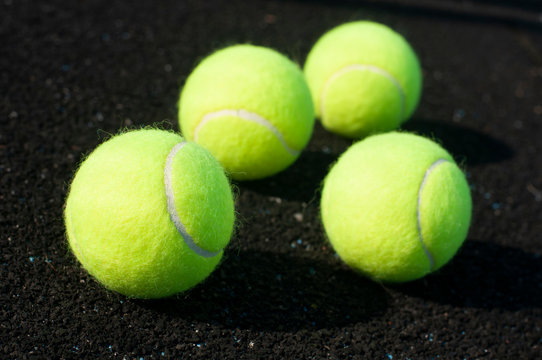 Balls for tennis. Close-up.